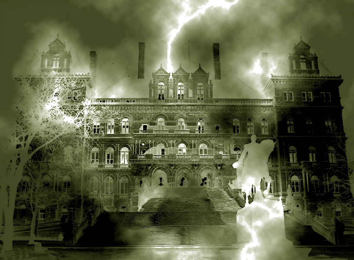 Picture of a New York State Capitol Building at Night